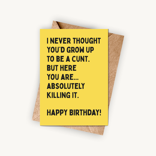 Funny Birthday Card for Friend, Absolutely Killing It, A5 Greeting Card