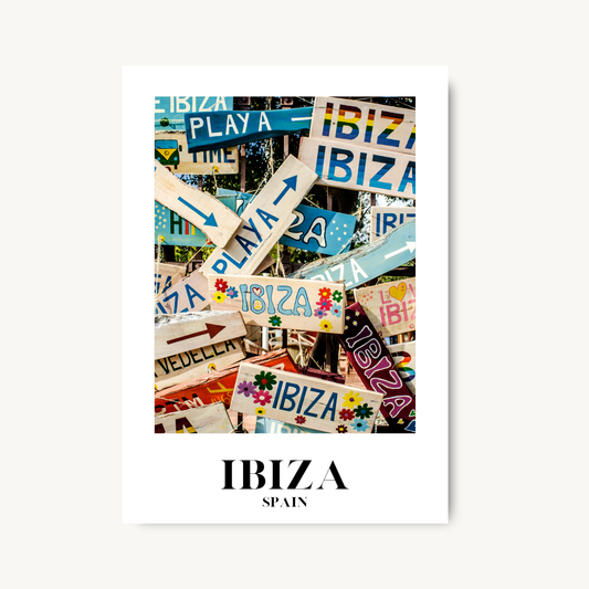 Ibiza Sign Collage Print