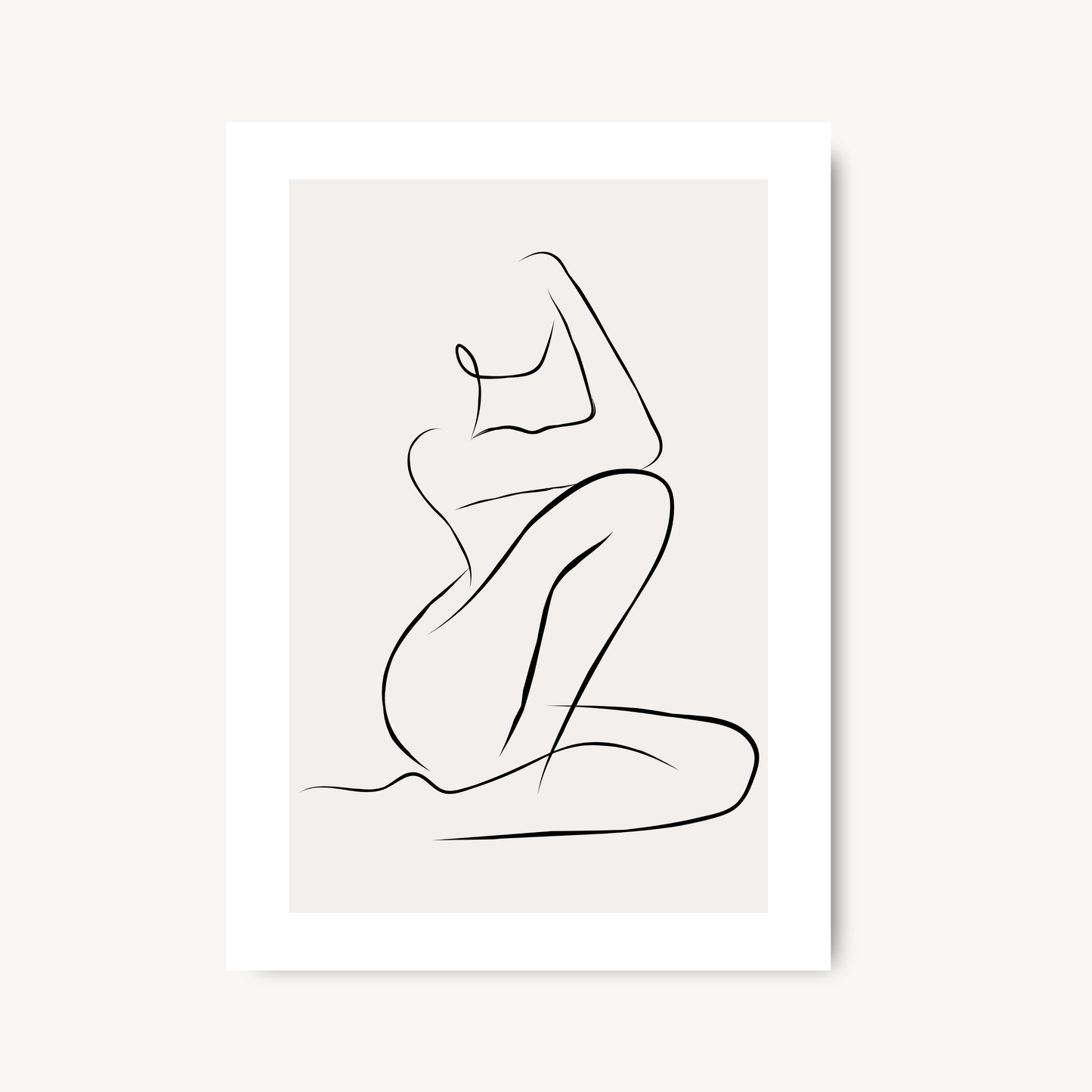 Minimalist Nude Line Art Print