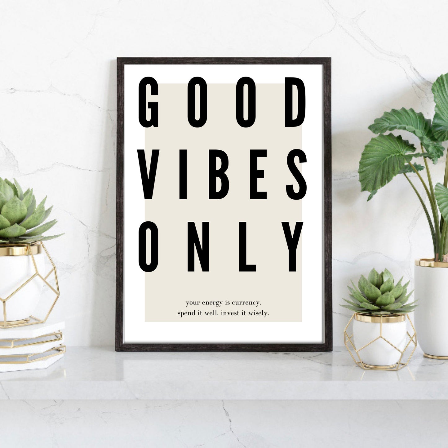 Good Vibes Only Typography Print