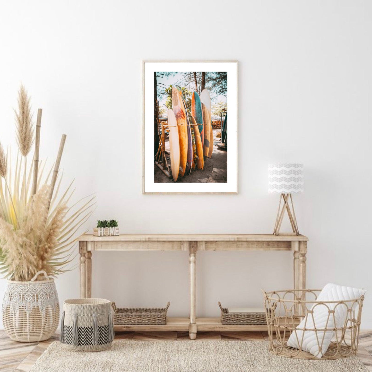 Surfboard Rack Beach Photography Print