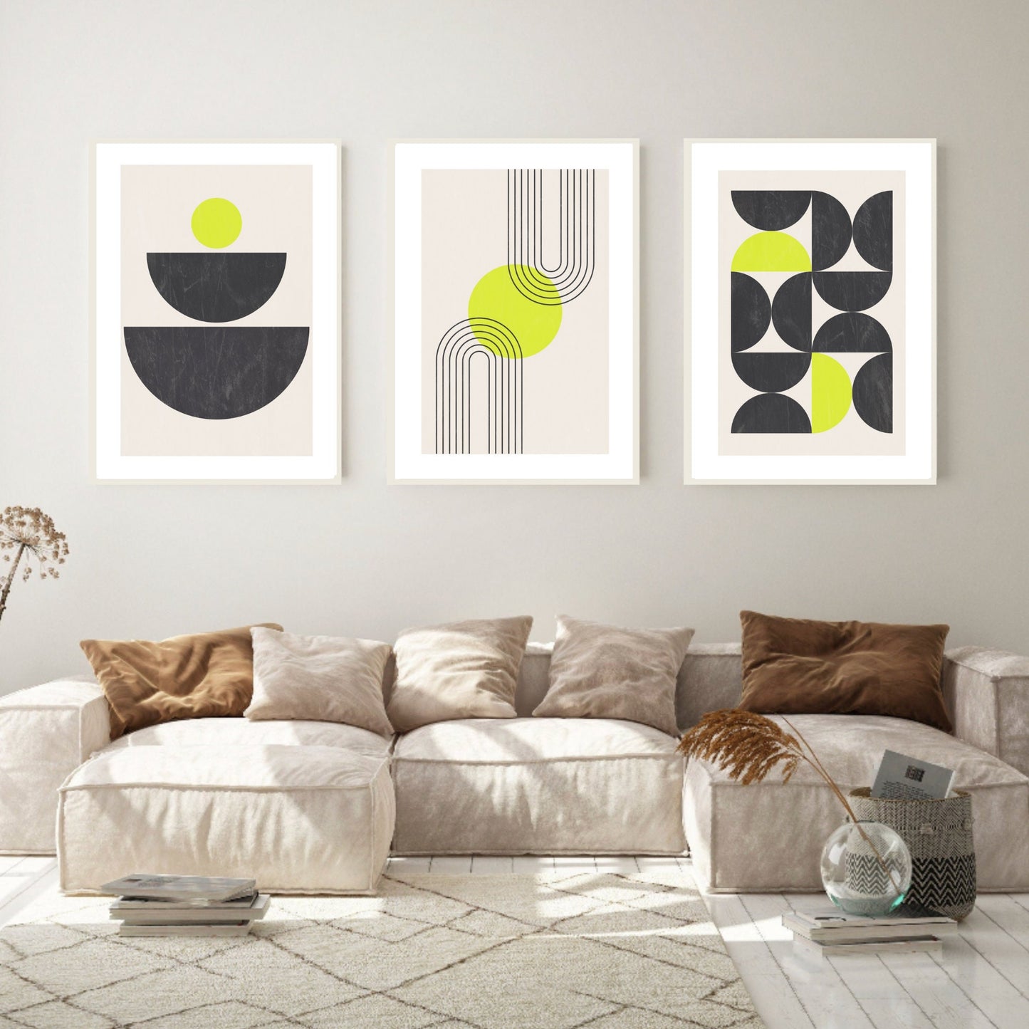 Set Of 3 Boho Abstract Prints