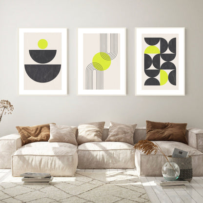 Set Of 3 Boho Abstract Prints