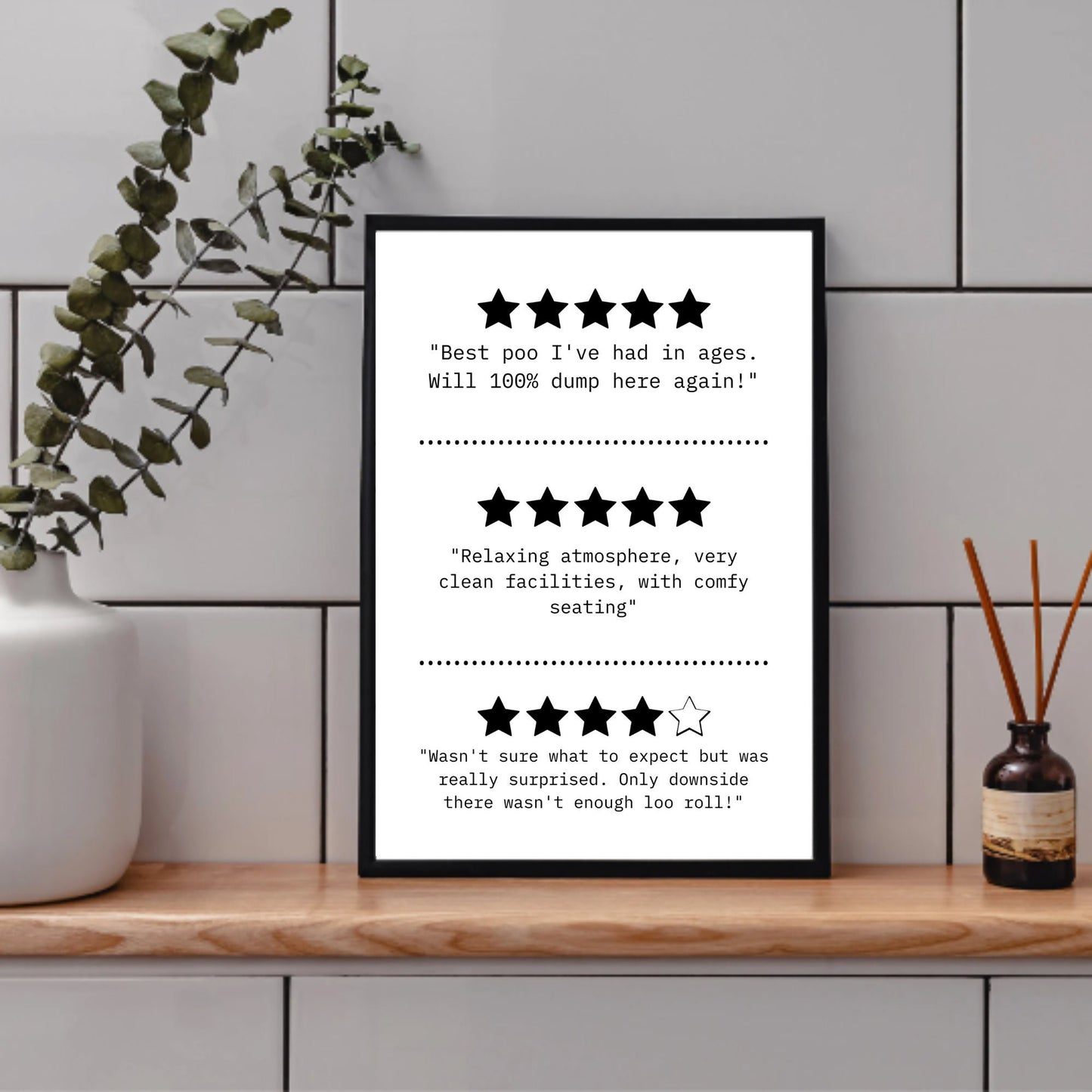 Bathroom Guest Reviews Print