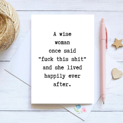 A Wise Woman, A6 Greeting Card