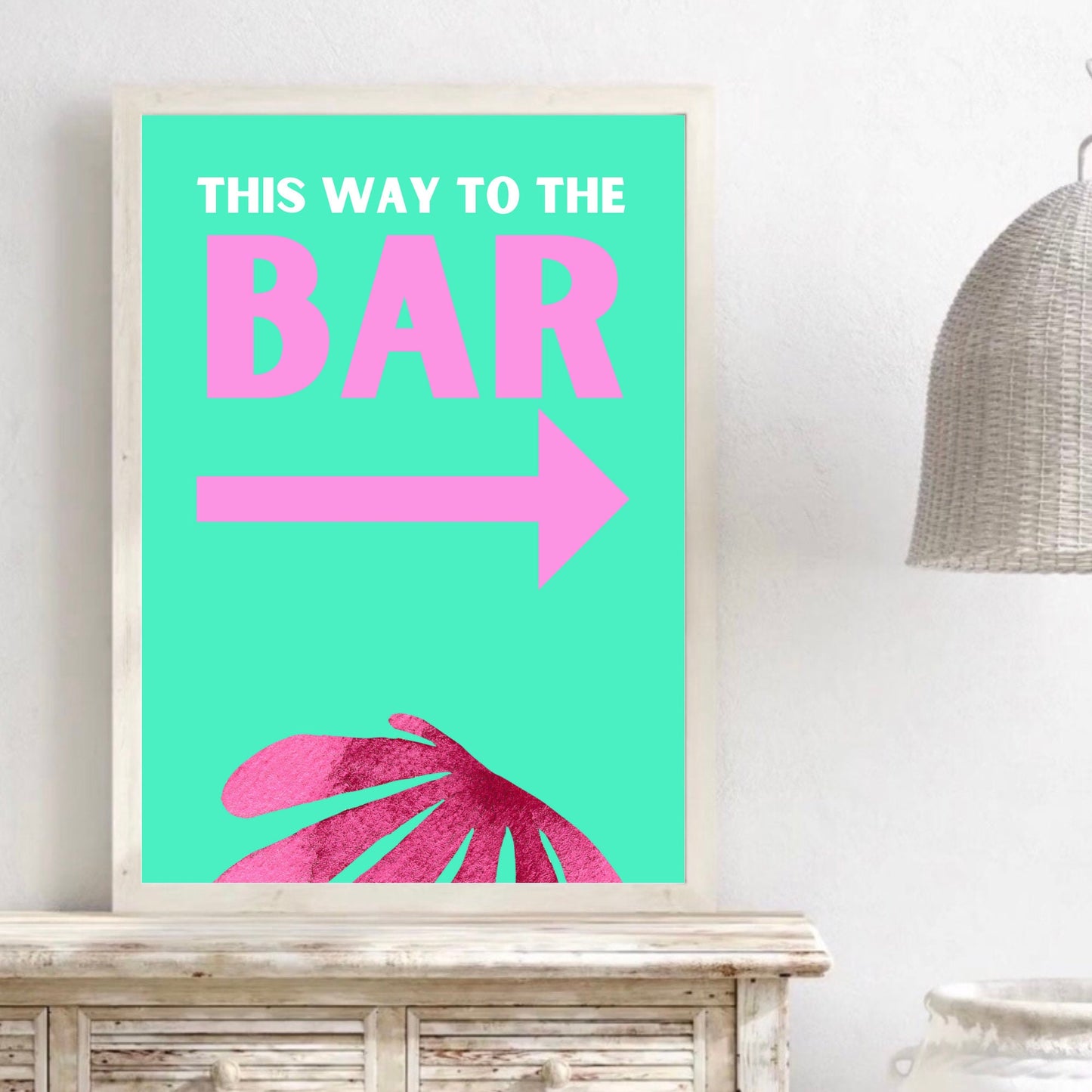 This Way to the Bar Print