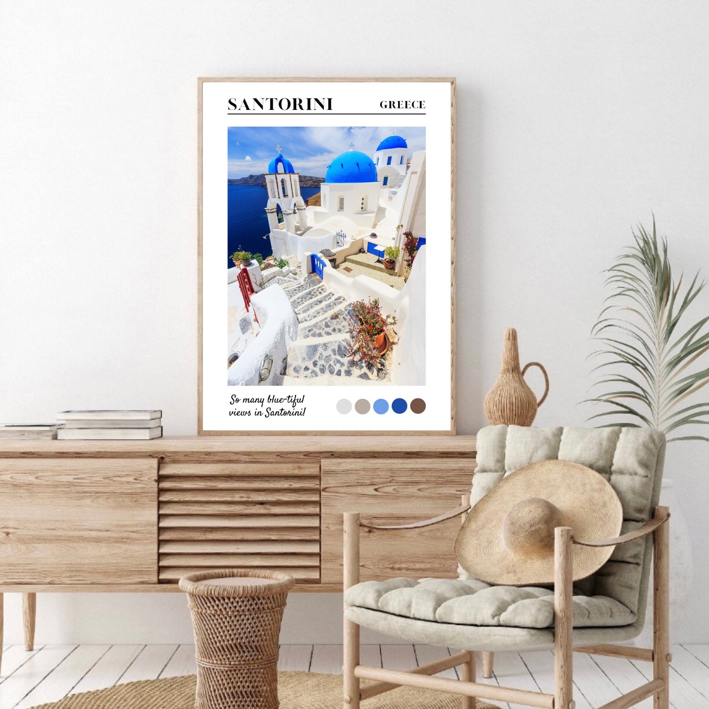 Santorini Greece Travel Print