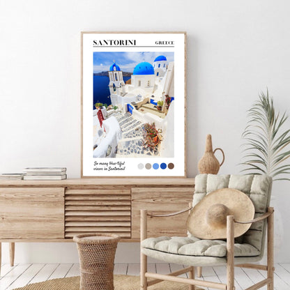 Santorini Greece Travel Print