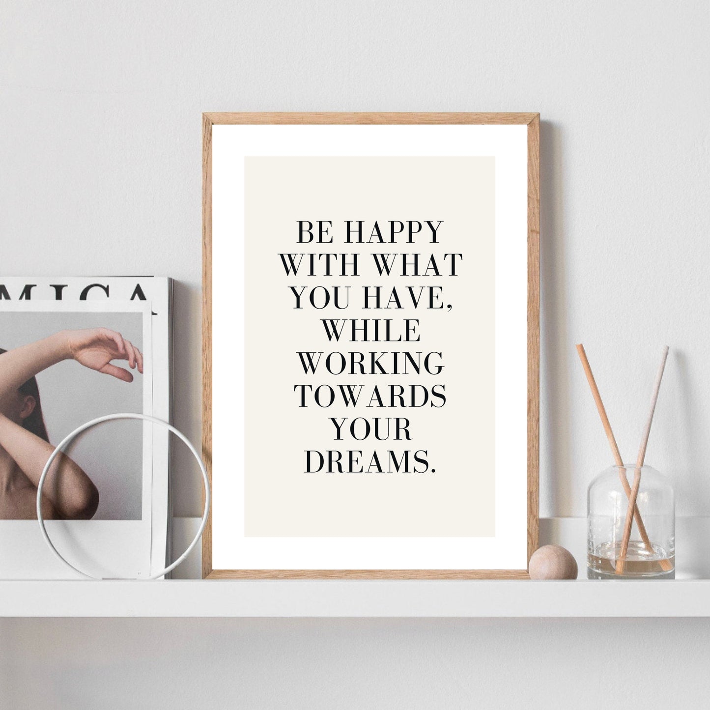 Be Happy Quote Print