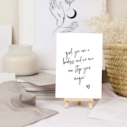 Girl, You Are A Badass, A6 Greeting Card