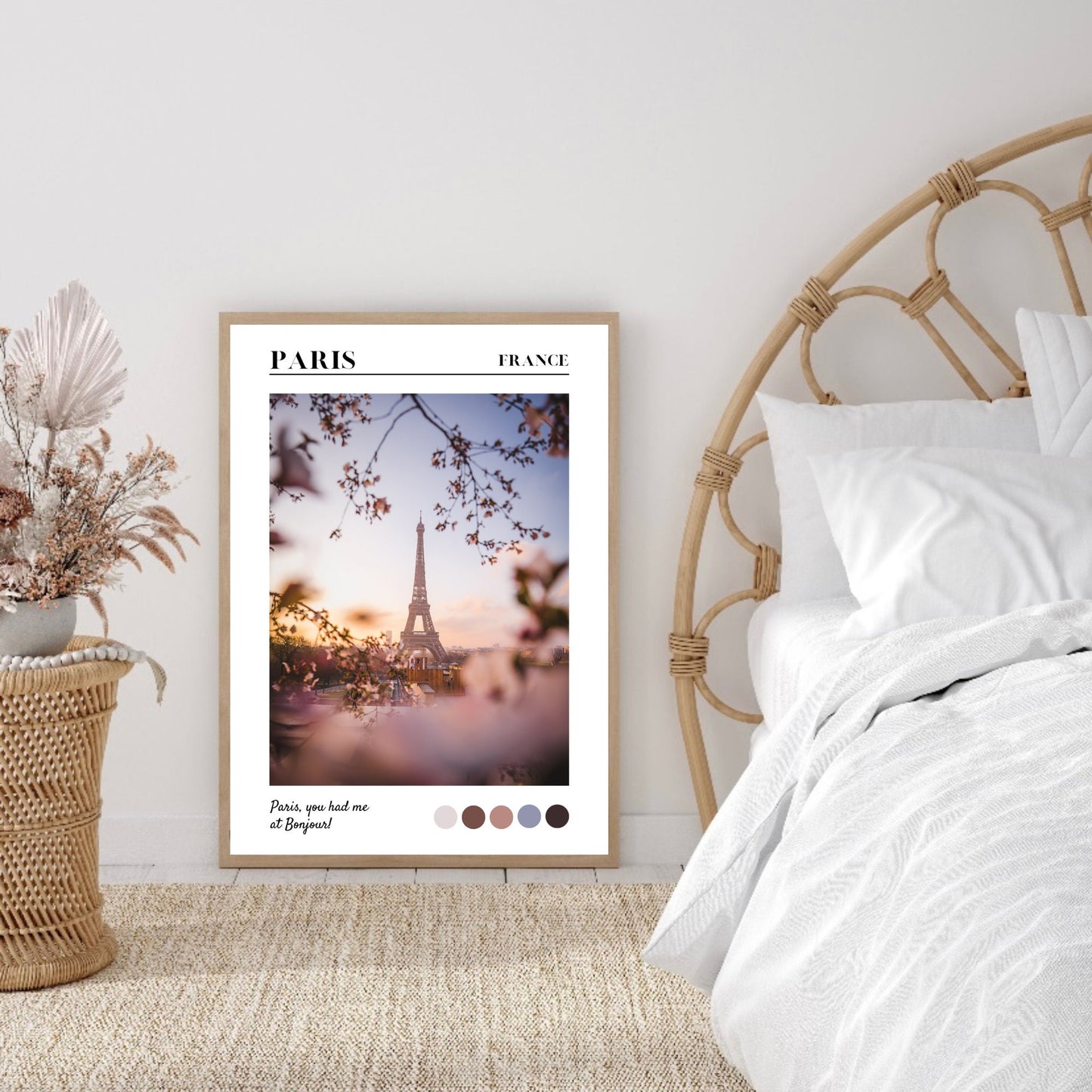 Paris Eiffel Tower Sunset Print