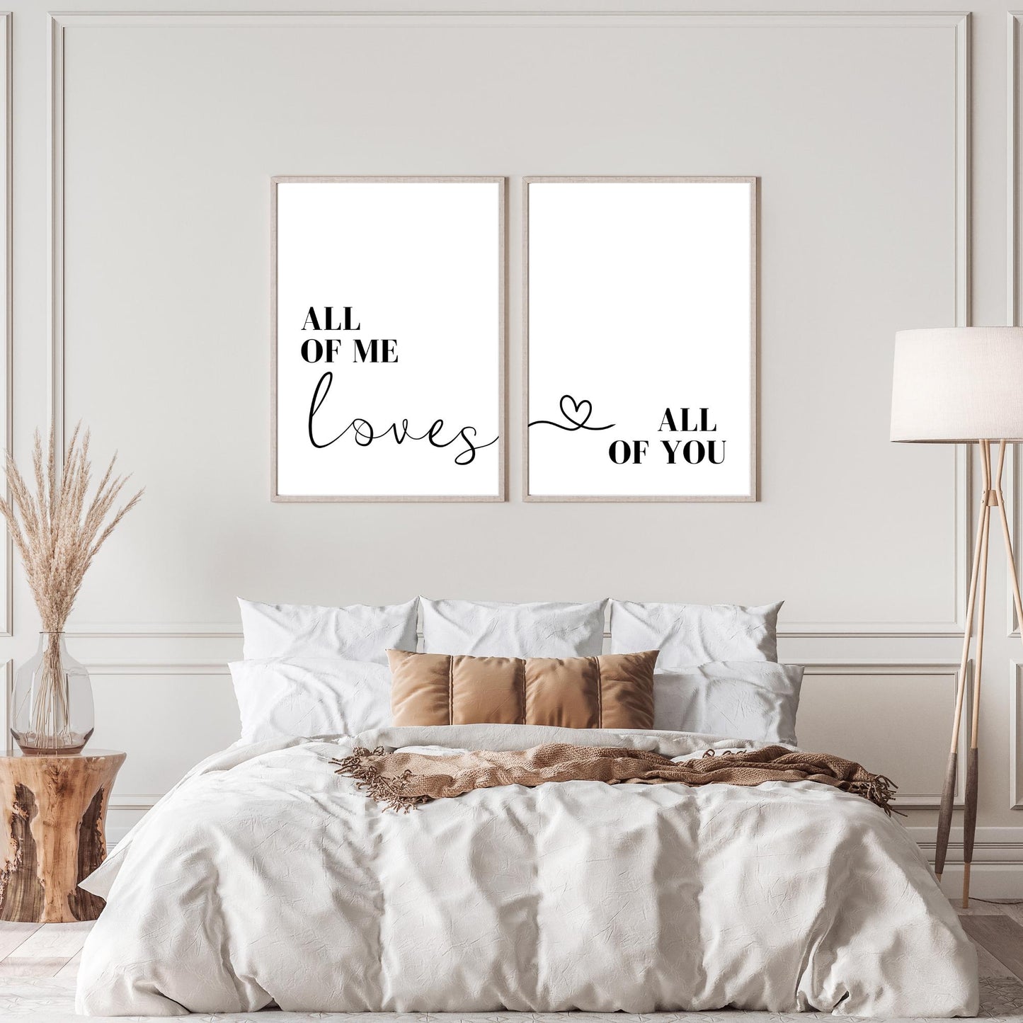 All of me Loves all of you Set of 2 Prints