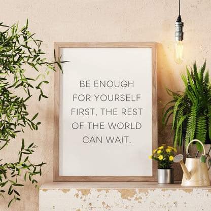 Be Enough Quote Print