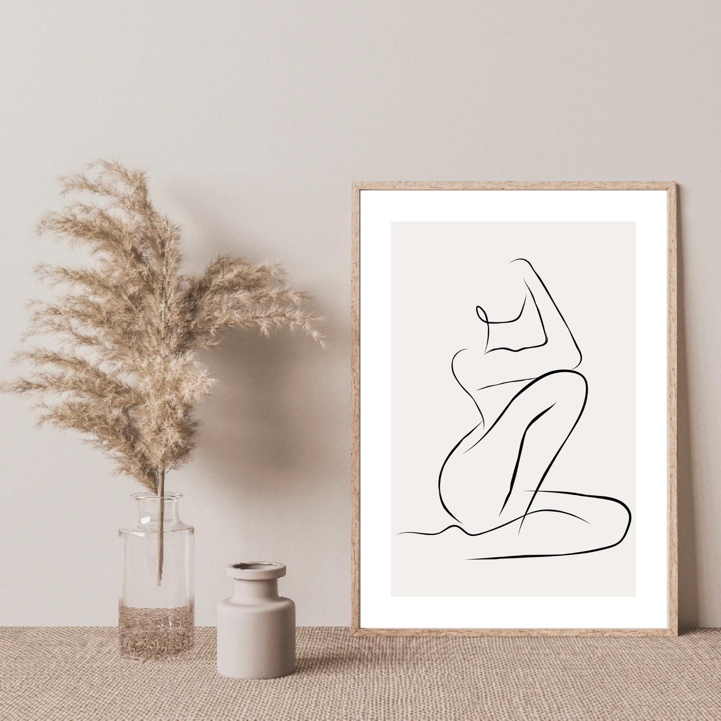 Minimalist Nude Line Art Print