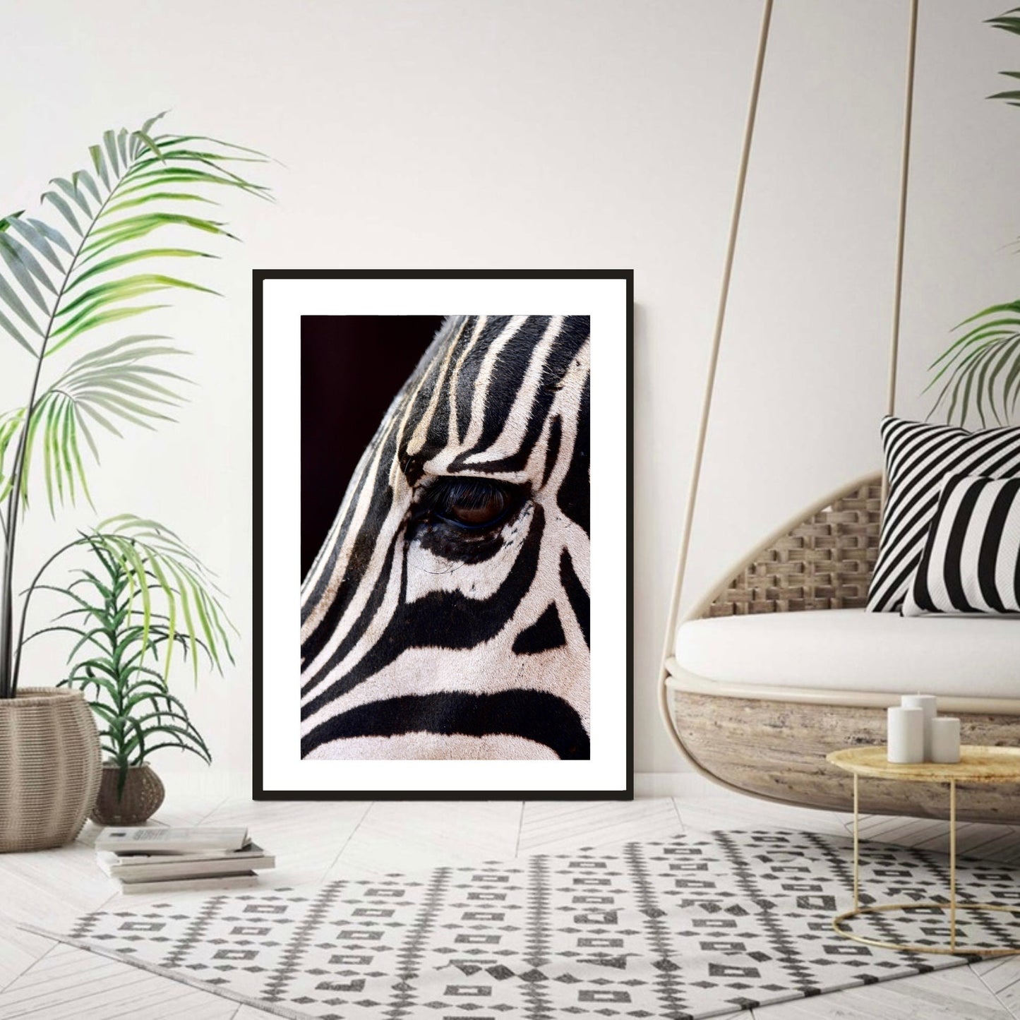 Zebra Close-Up Wall Art Print