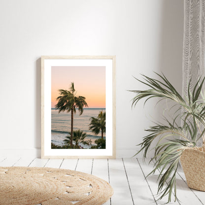 Sunset Palm Trees Print