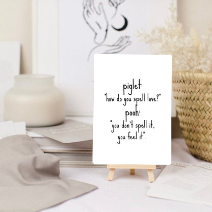 How Do You Spell Love?, A6 Greeting Card