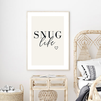Snug Life Quote Print