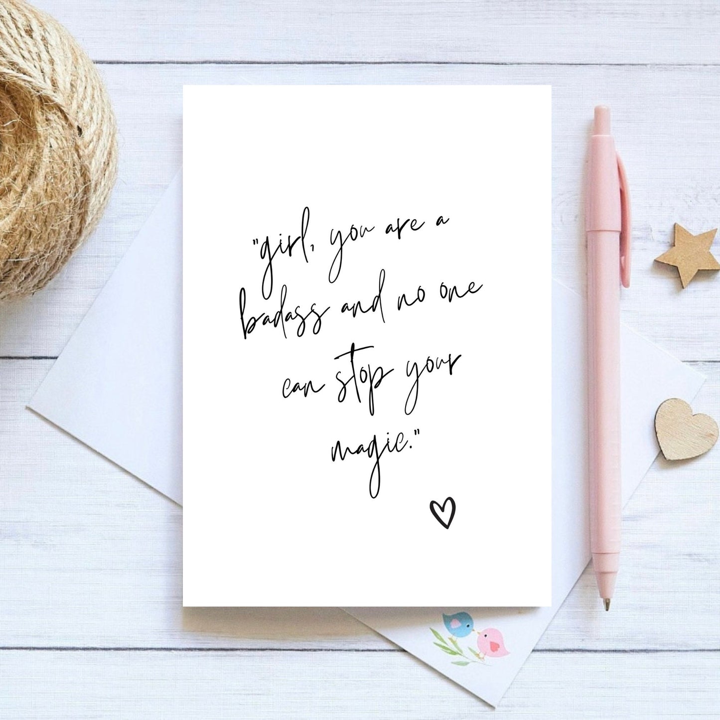 Girl, You Are A Badass, A6 Greeting Card