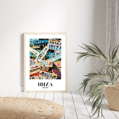 Ibiza Sign Collage Print
