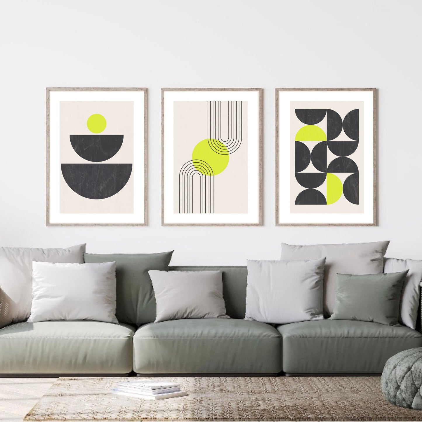 Set Of 3 Boho Abstract Prints