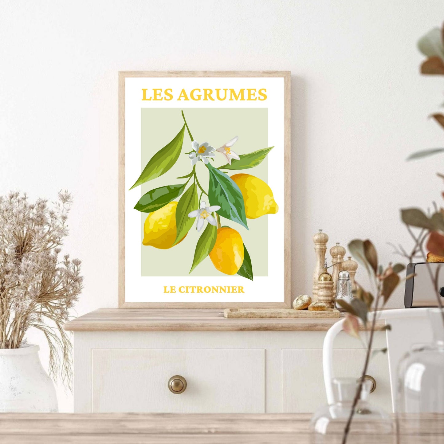 French Lemon Wall Art Print