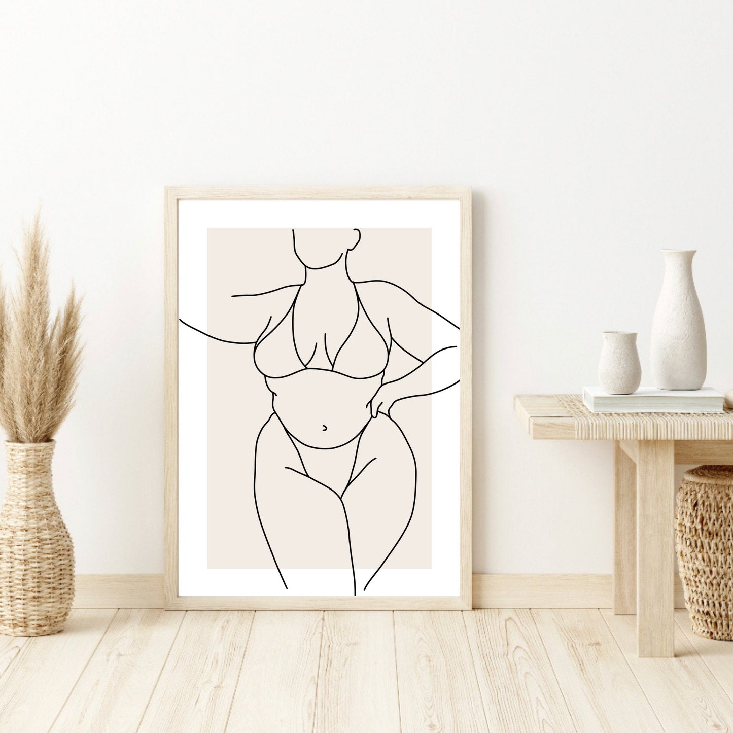 Curvy Woman Line Art Print
