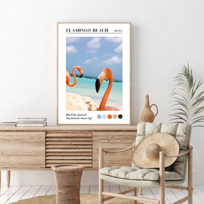 Flamingo Beach Aruba Print