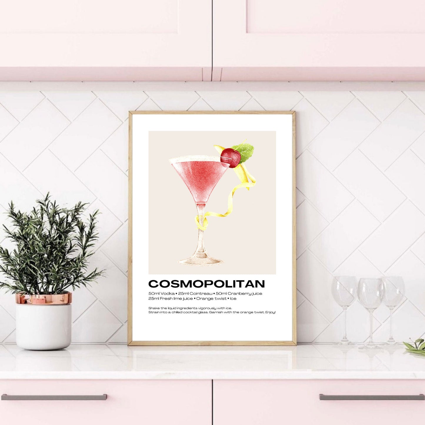 Cosmopolitan Cocktail Print